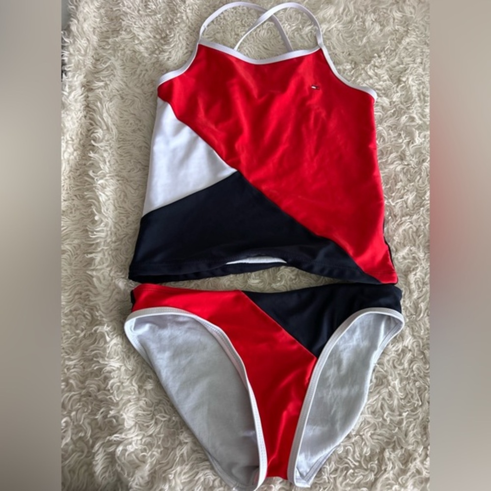 Tommy Hilfiger Red, White, and blue Kids Swim Bikini